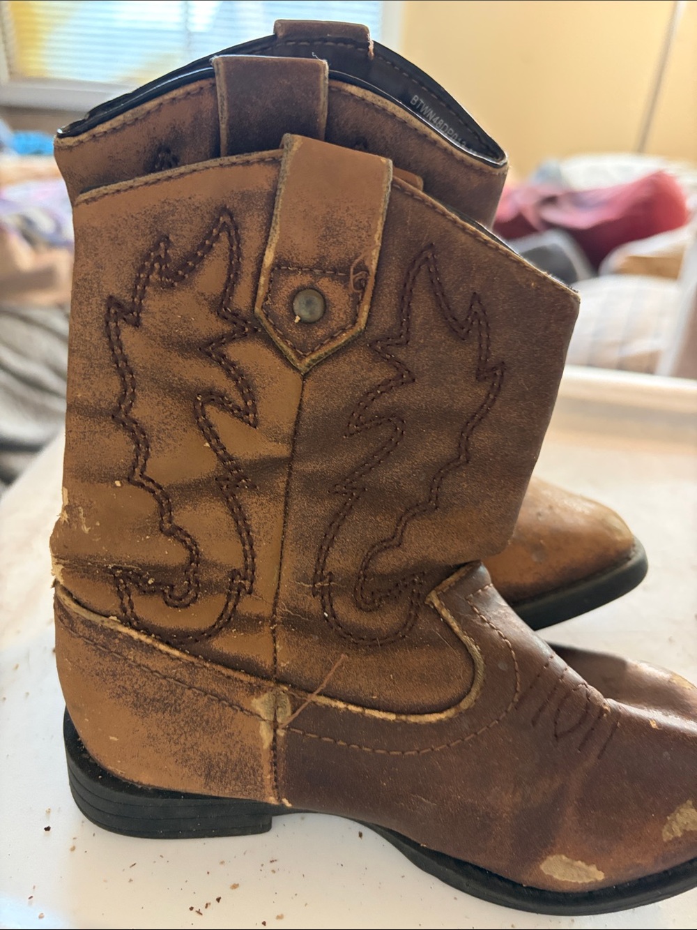 wonder nation Tan Brown Kids Western Cowboy Boots